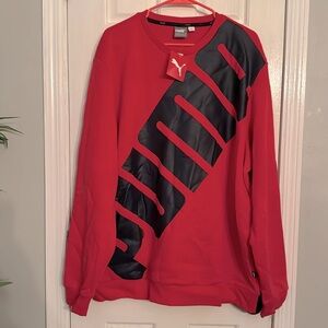 Puma red and black sweatshirt NWT XXL